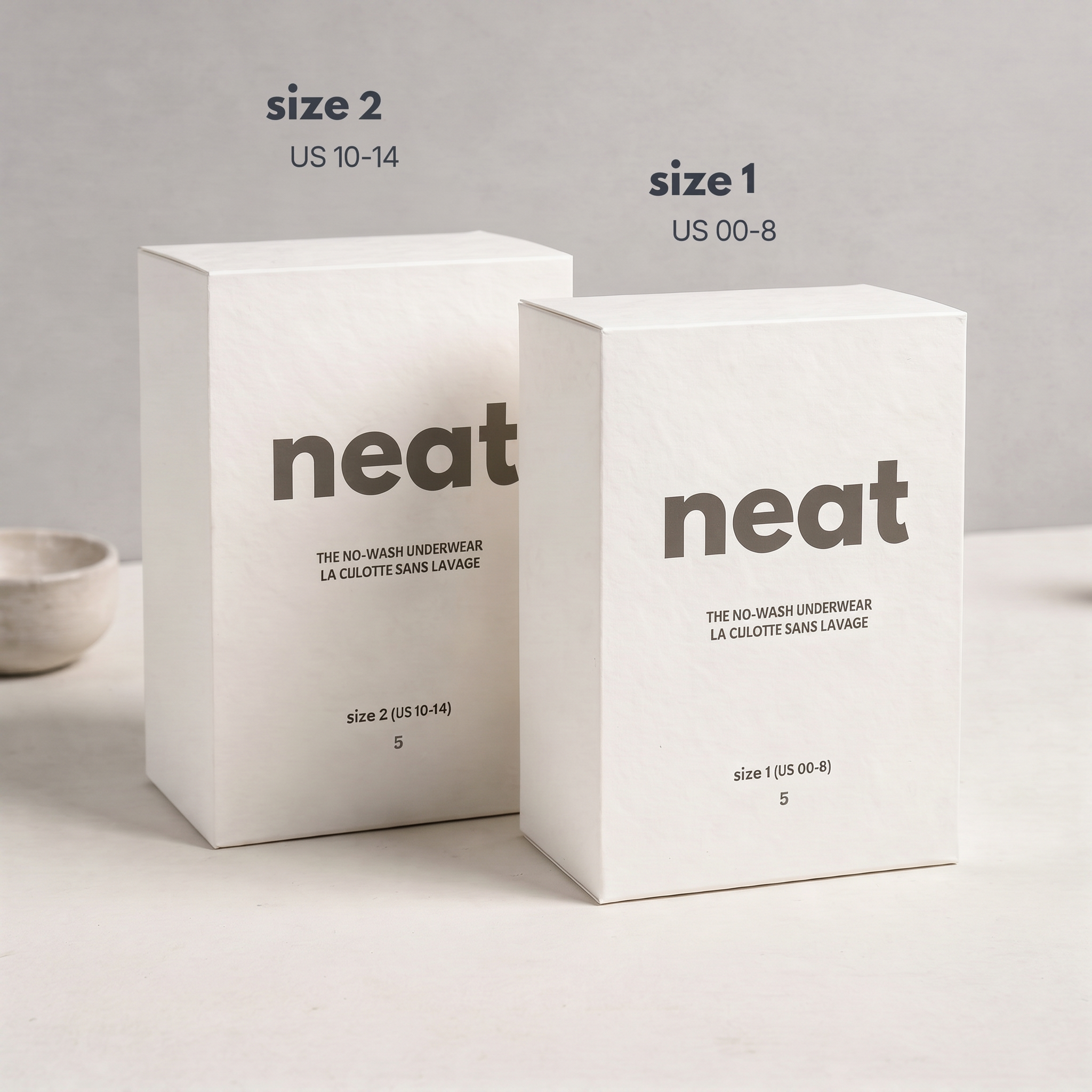 The No-Wash Underwear available in multiple sizes for overnight period protection